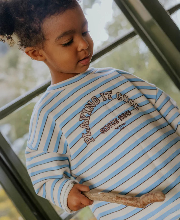 Alvin Stripe Sweatshirt - Sandshell/Marina
