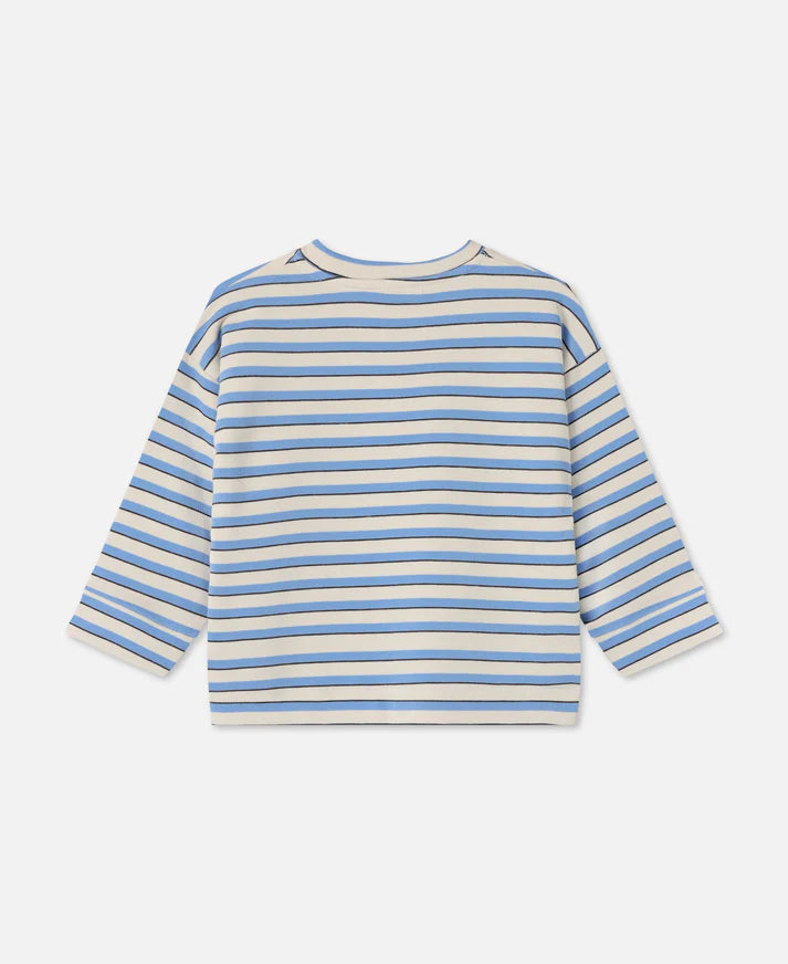 Alvin Stripe Sweatshirt - Sandshell/Marina
