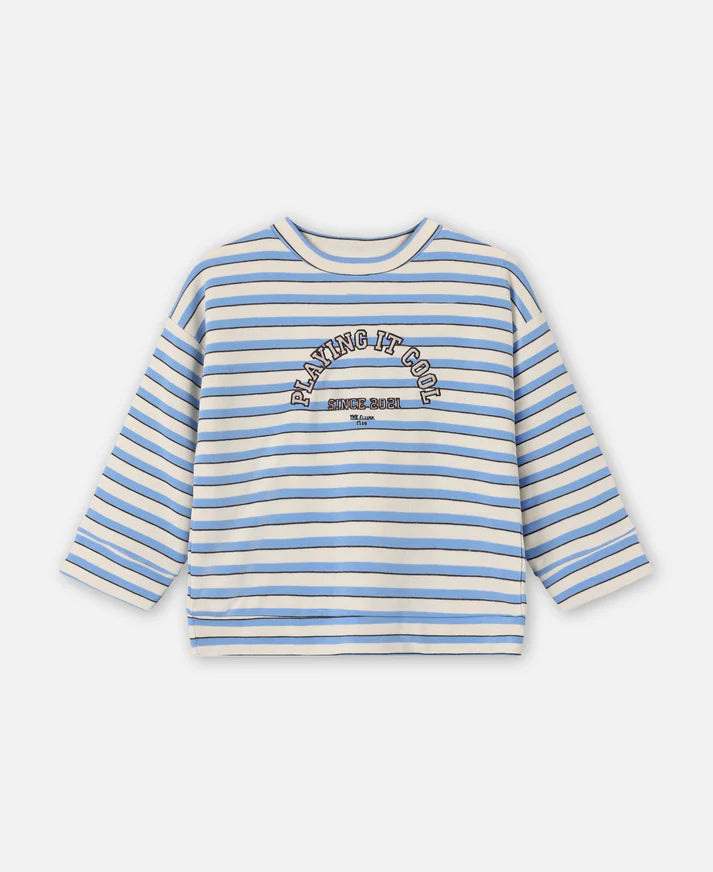 Alvin Stripe Sweatshirt - Sandshell/Marina