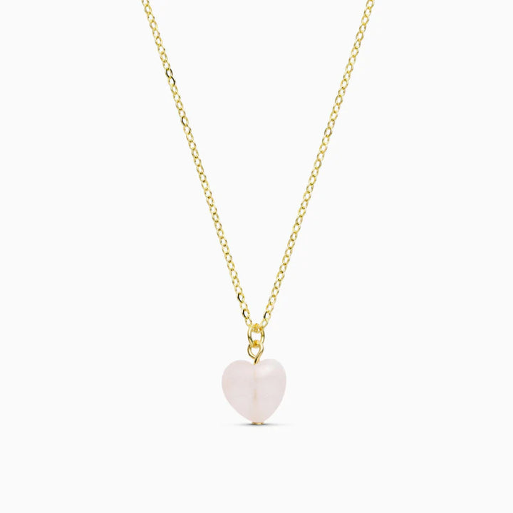 Halskjede - Alma - Rose Quartz Heart (Love)