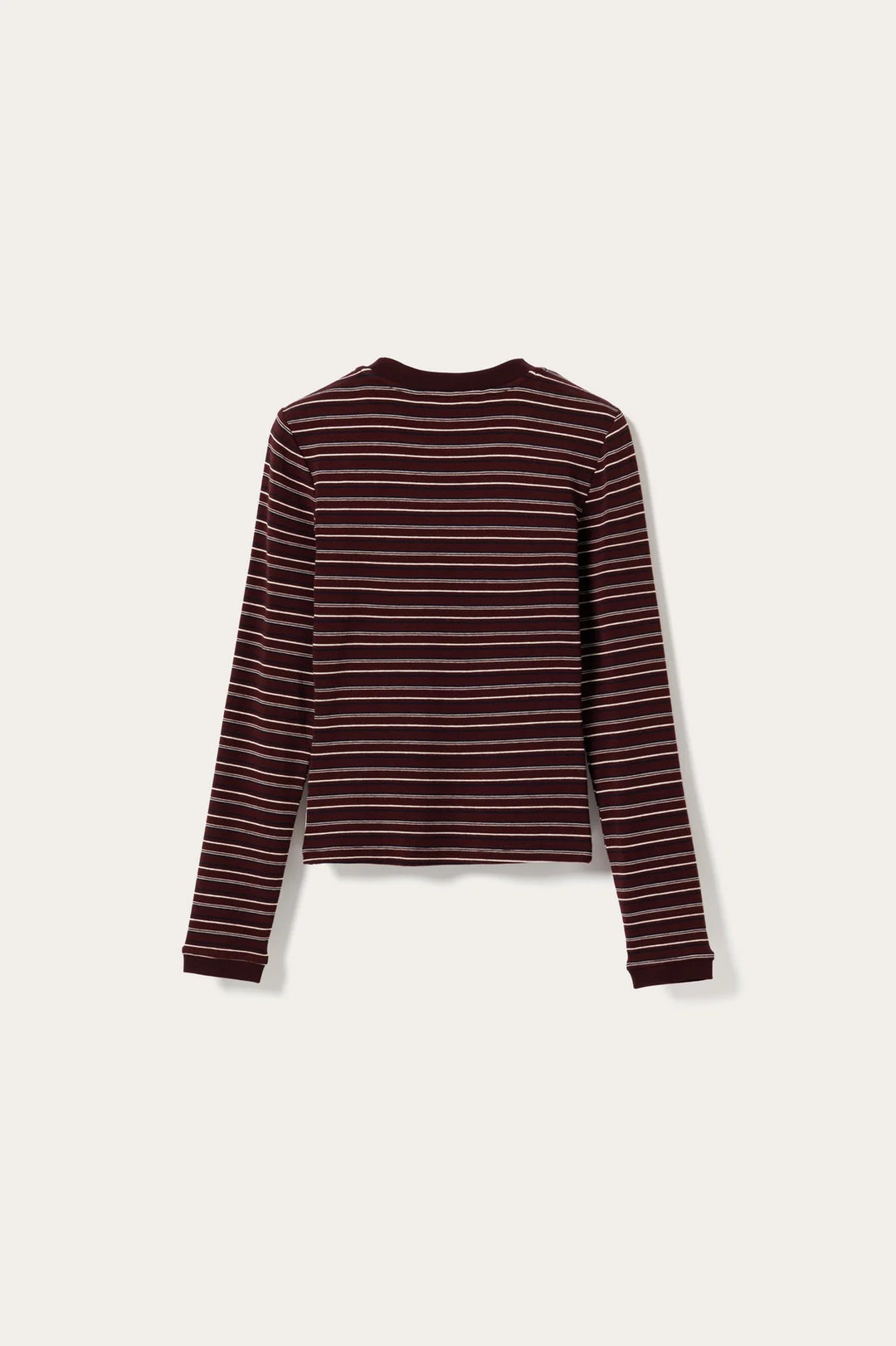 N-Mykel Ls Top - Dizzy Burgundy Stripe