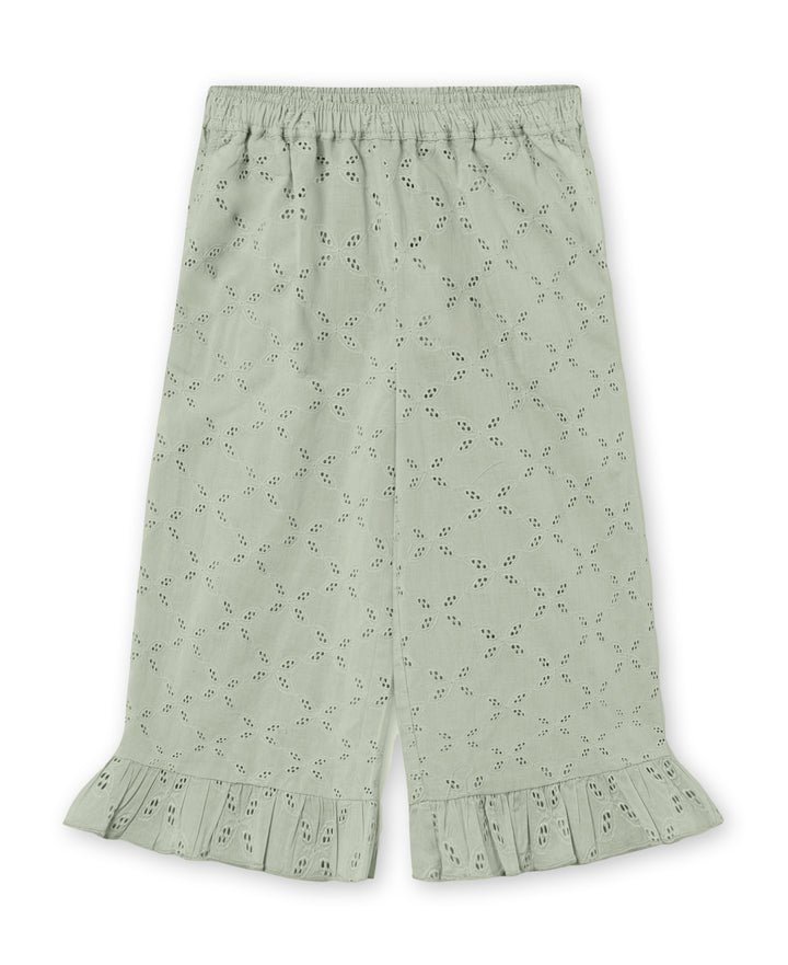 Harper Ruffle Pant - Aqua Gray