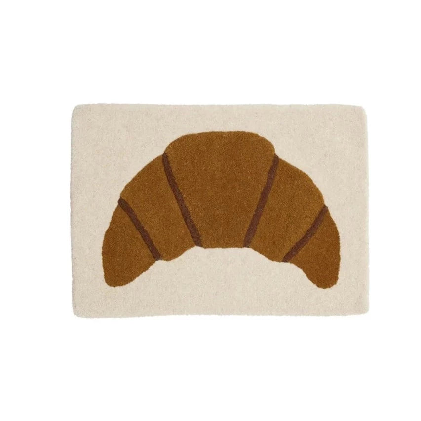 Croissant Tufted Miniature Rug / Wallhanger