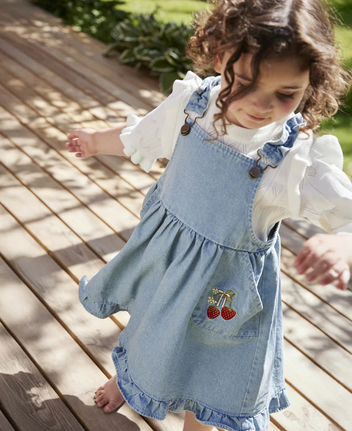Don Embr Spencer Dress - Light Denim Blue