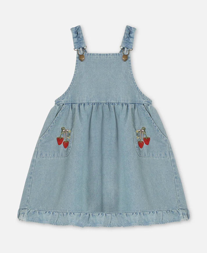 Don Embr Spencer Dress - Light Denim Blue