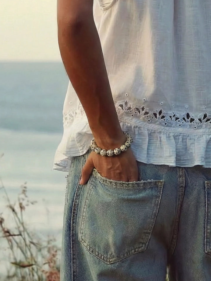 Armbånd - Chunky - Dalmatian Jasper (Joy)