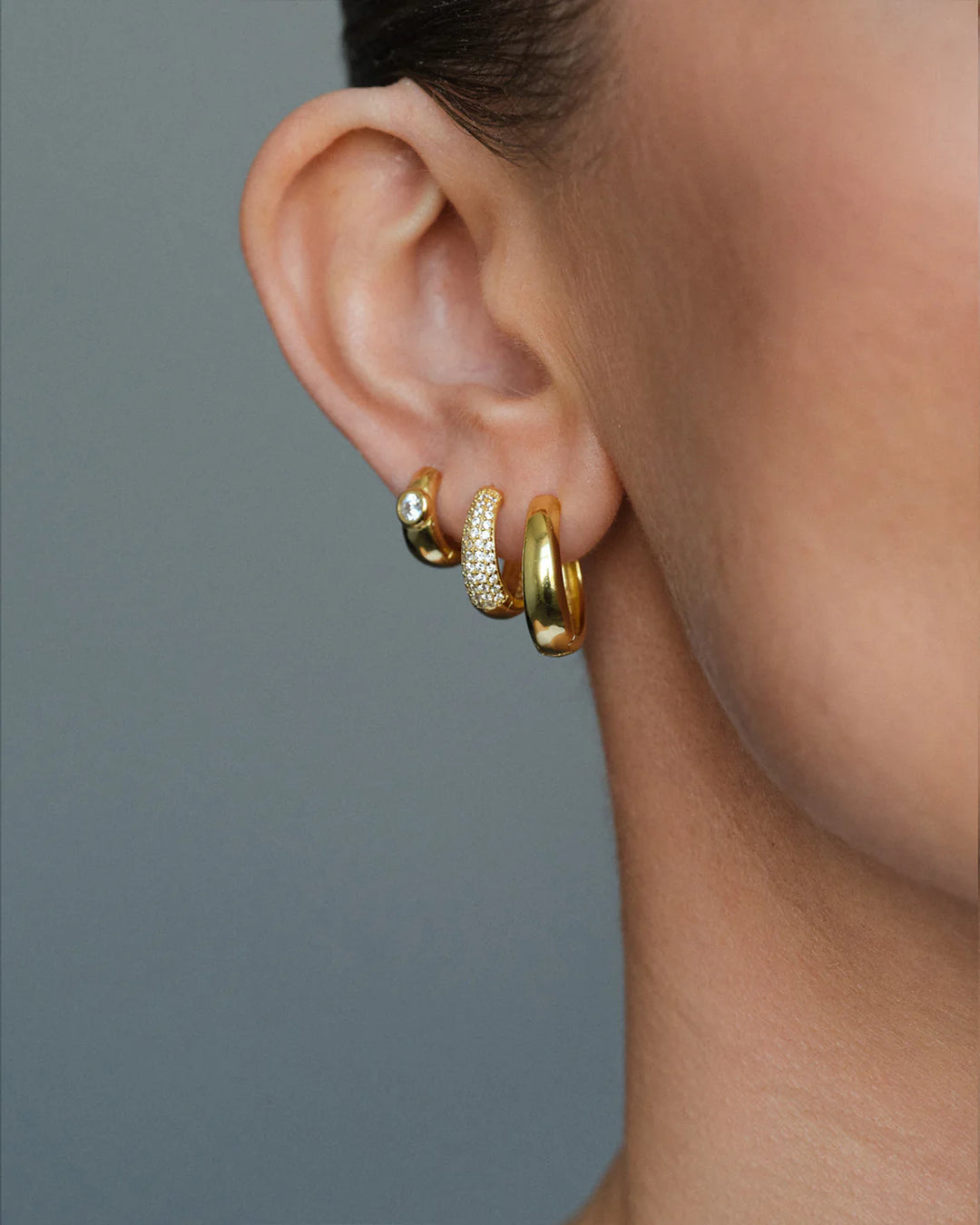 Dome Pave Hoops Medium