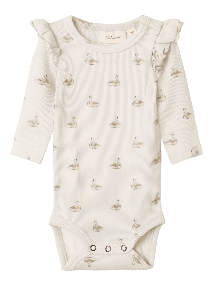 Nbfgavo Eko Ls Slim Body Lil Noos - Pastel Parchment Swan