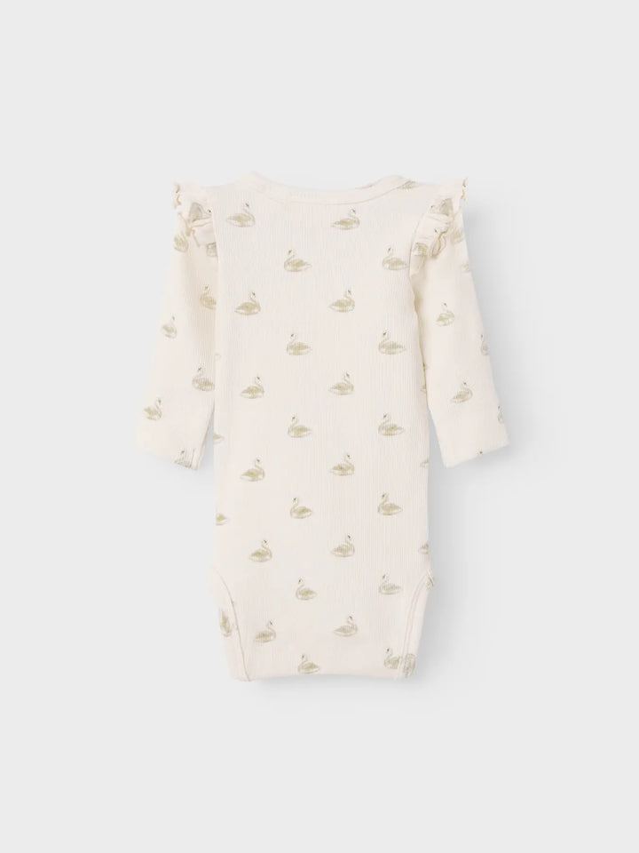 Nbfgavo Eko Ls Slim Body Lil Noos - Pastel Parchment Swan