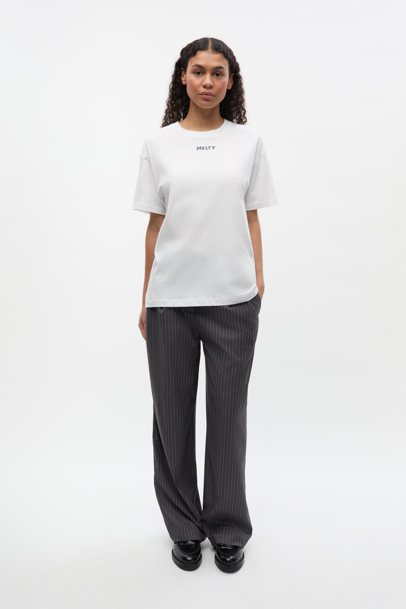 Enwilla Pants 7300 - Grey/White Pinstriped