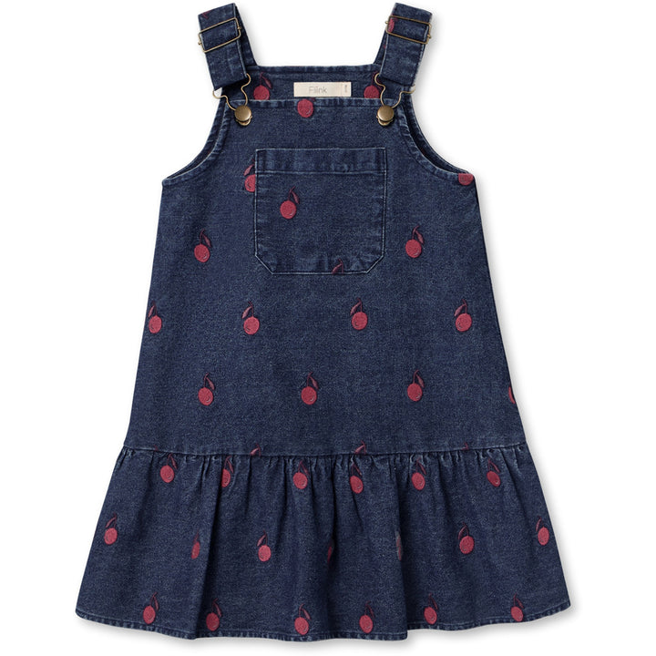 Donna Embr. Spencer Dress - Dark Denim Blue