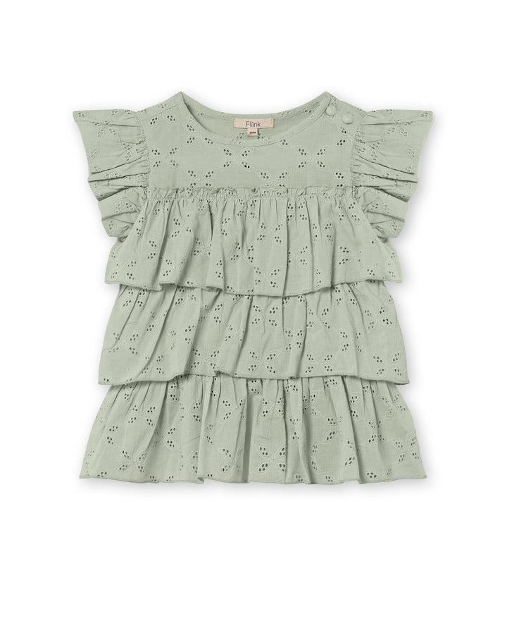 Harper Top - Aqua Gray