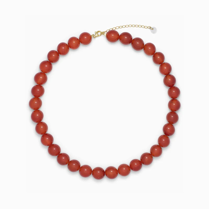 Halskjede - Faro - Red Jade
