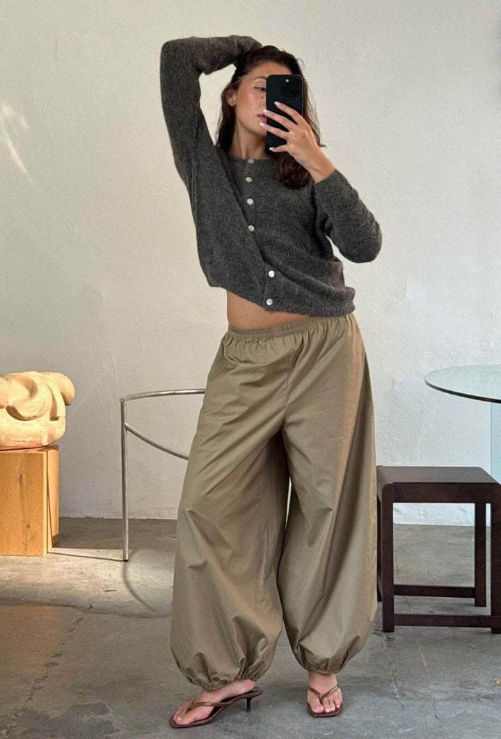 Flora Cardigan Knit - Mole Melange