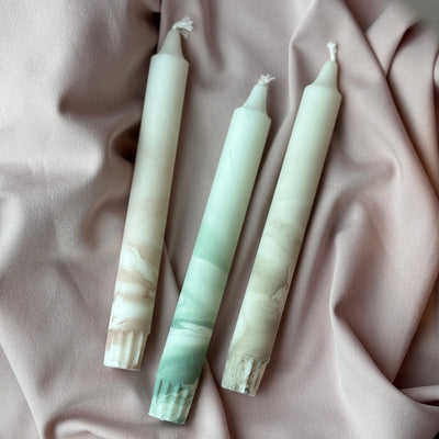 Kronelys - Matte marble- Beige