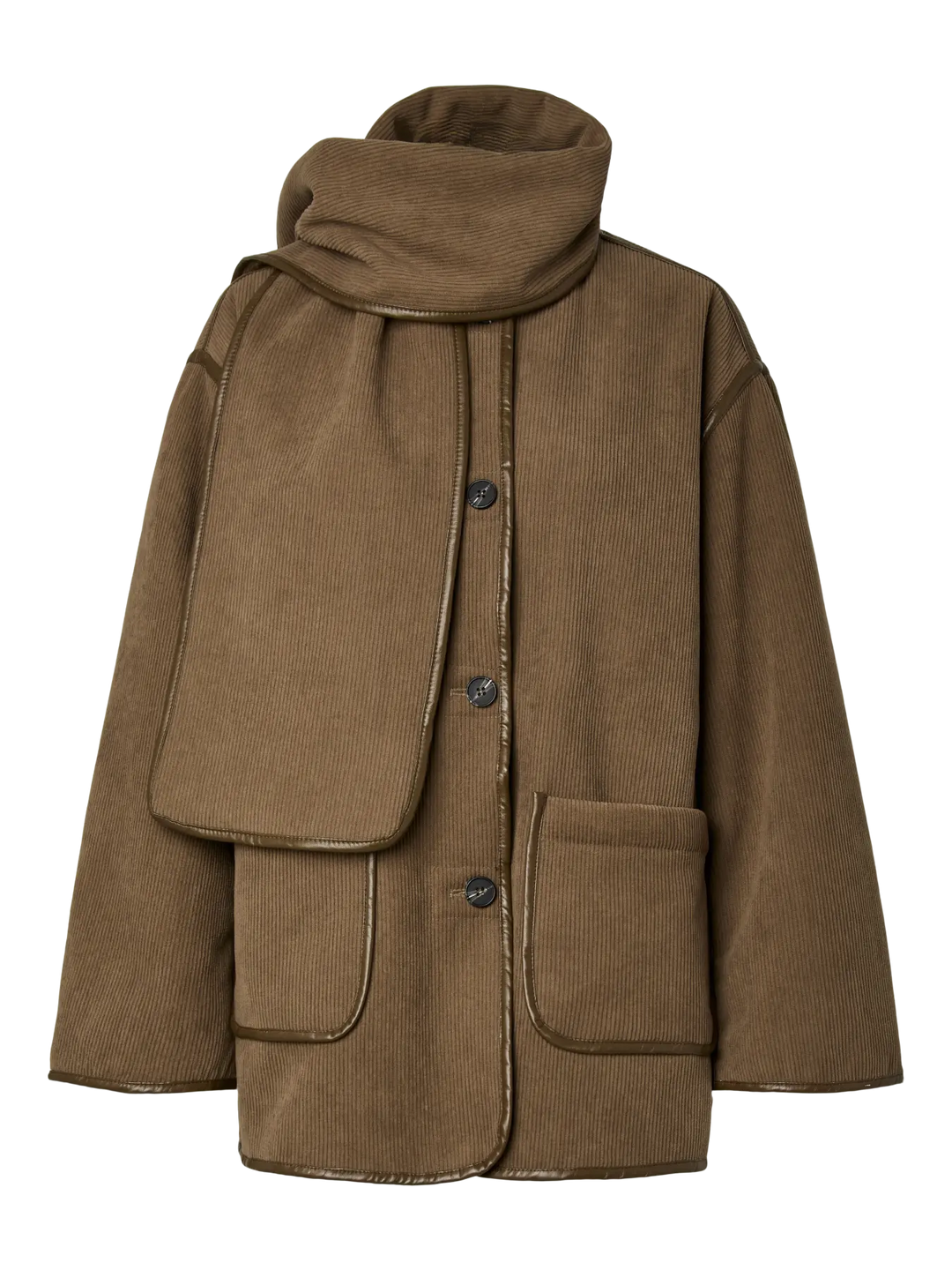 Yasosana Ls Reversible Scarf Jacket - Otter
