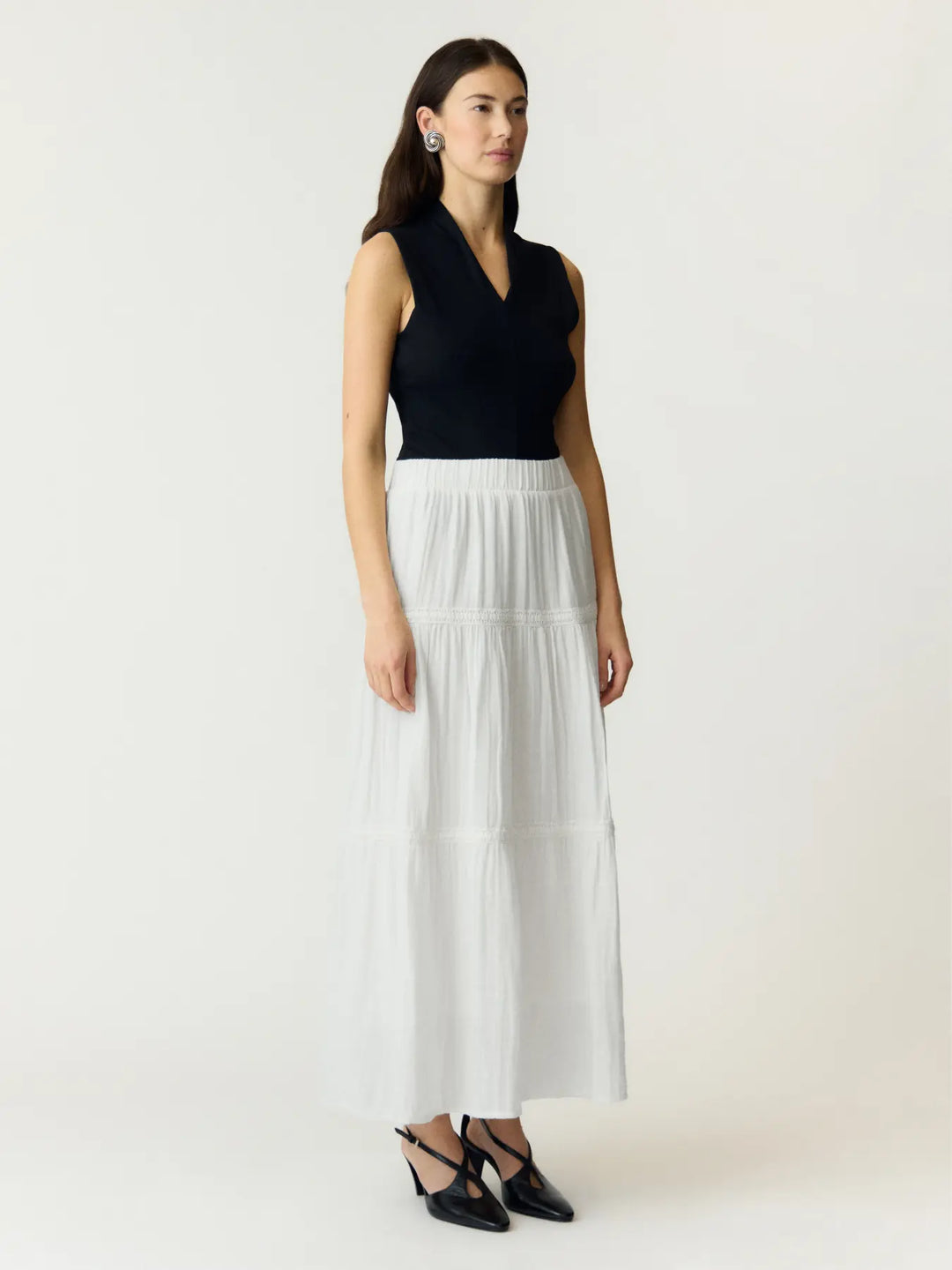 Yasanini Hw Ankle Skirt S. - Star White
