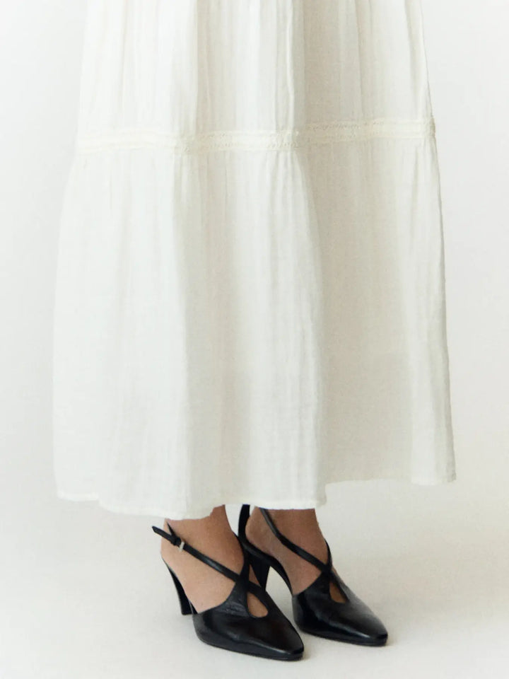 Yasanini Hw Ankle Skirt S. - Star White