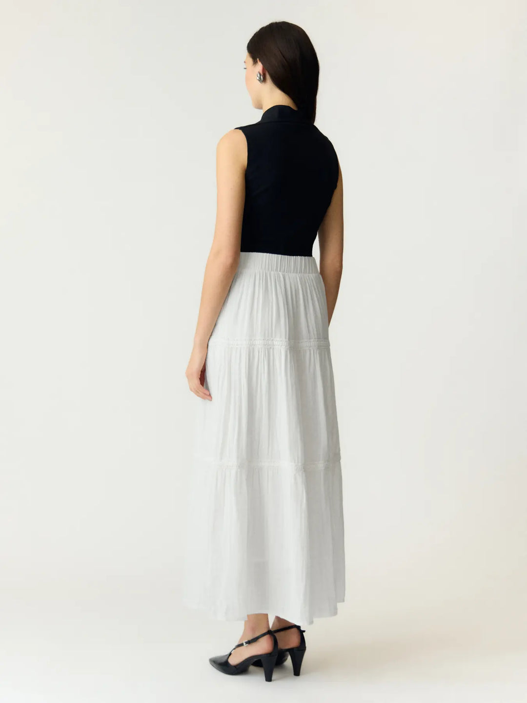 Yasanini Hw Ankle Skirt S. - Star White