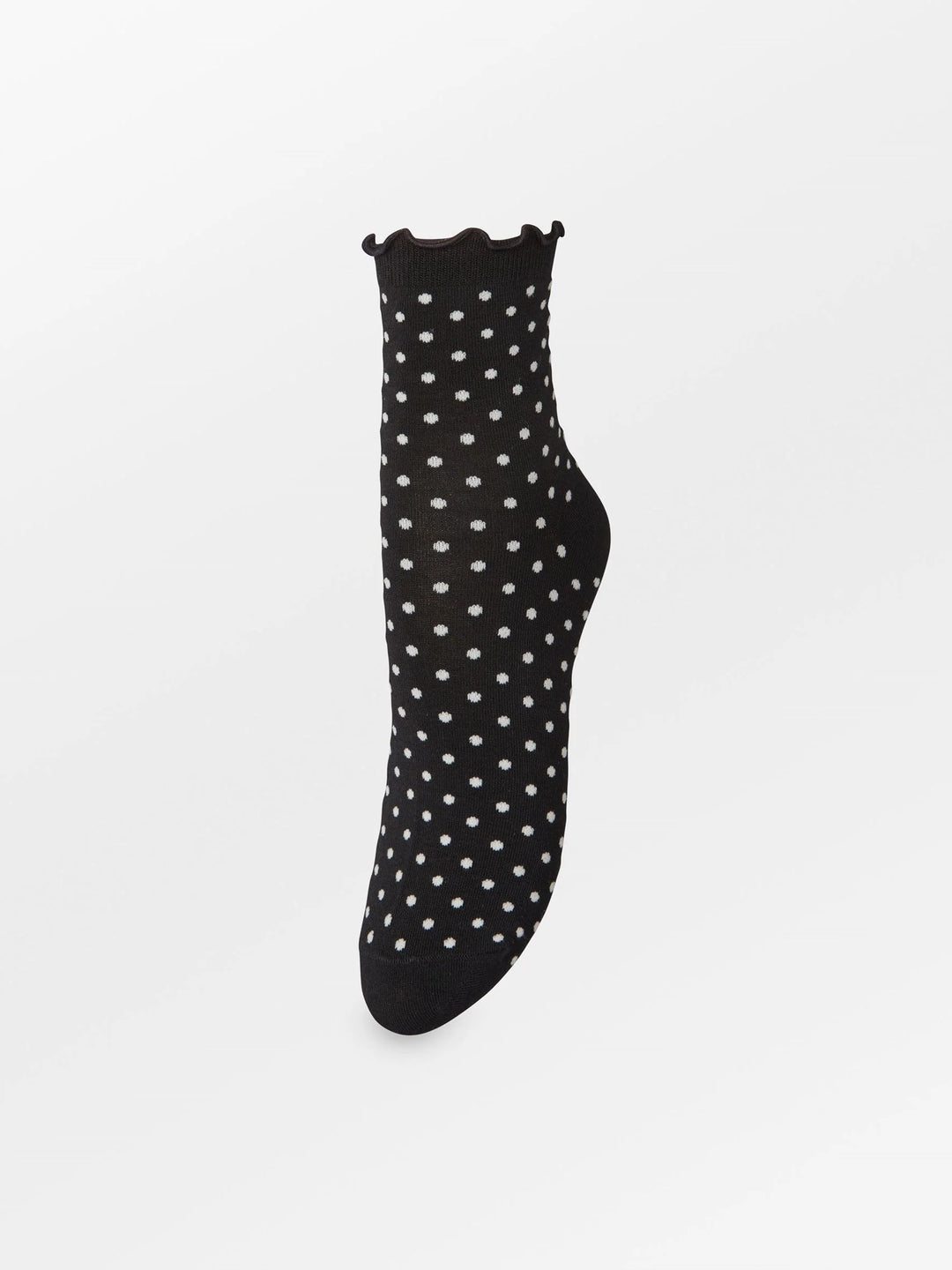 Dotted Frilla Short Sock - Black