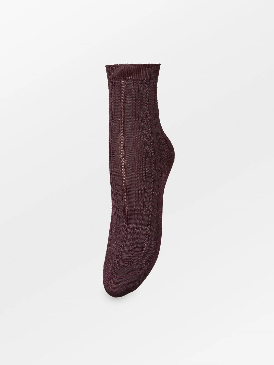 Glitter Drake Sock - Fig Red