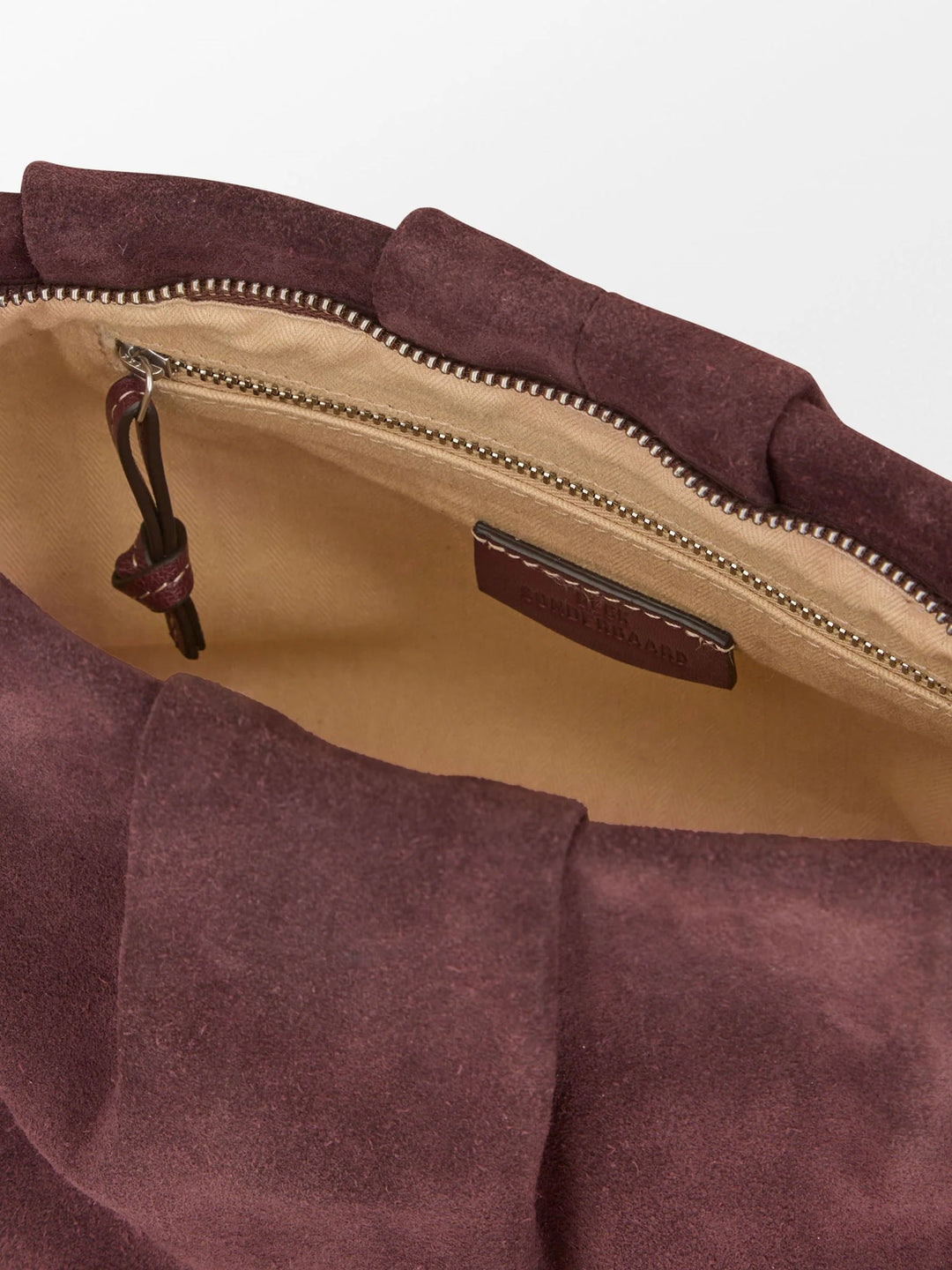 Suede Clutch Bag - Maroon Brown