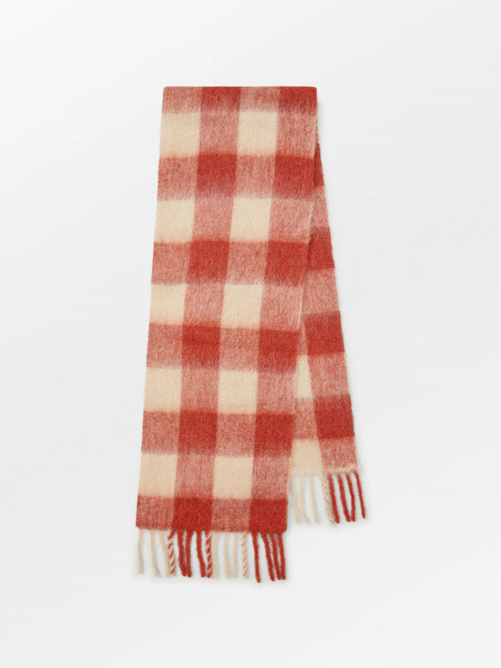 Check Mincho Scarf - Rooibos Orange