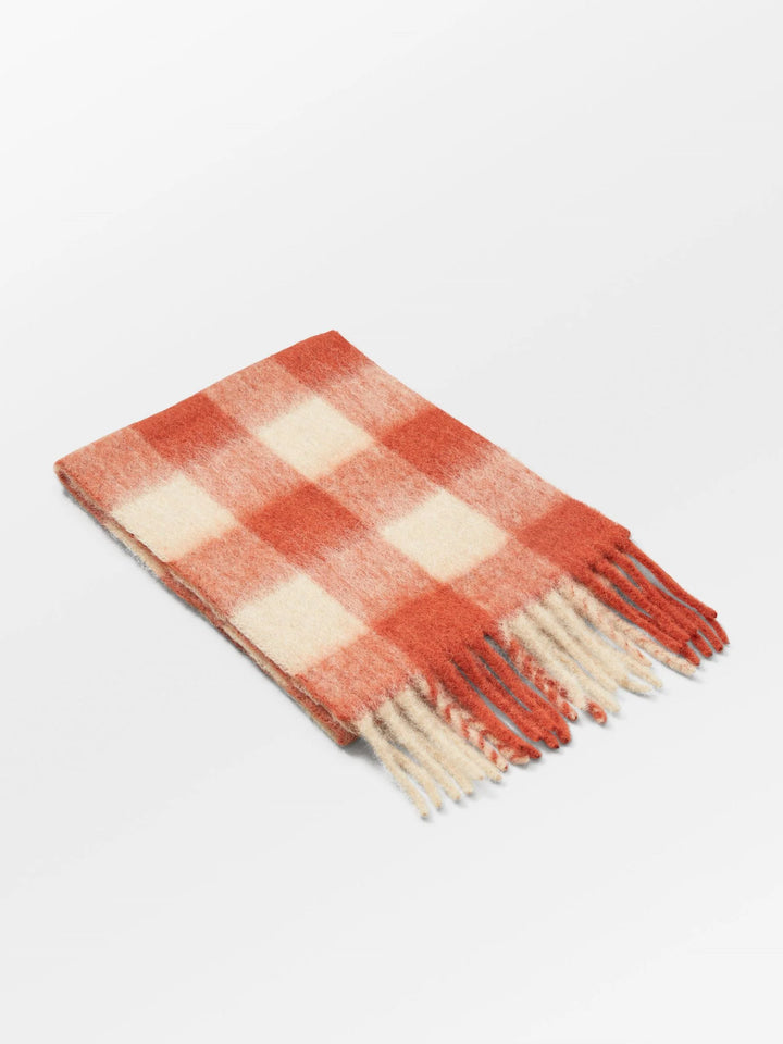 Check Mincho Scarf - Rooibos Orange
