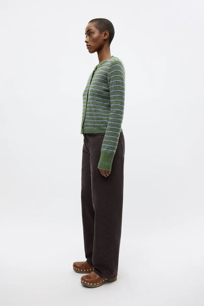 Enada Ls Cardigan St 7216 - Chive Stripe