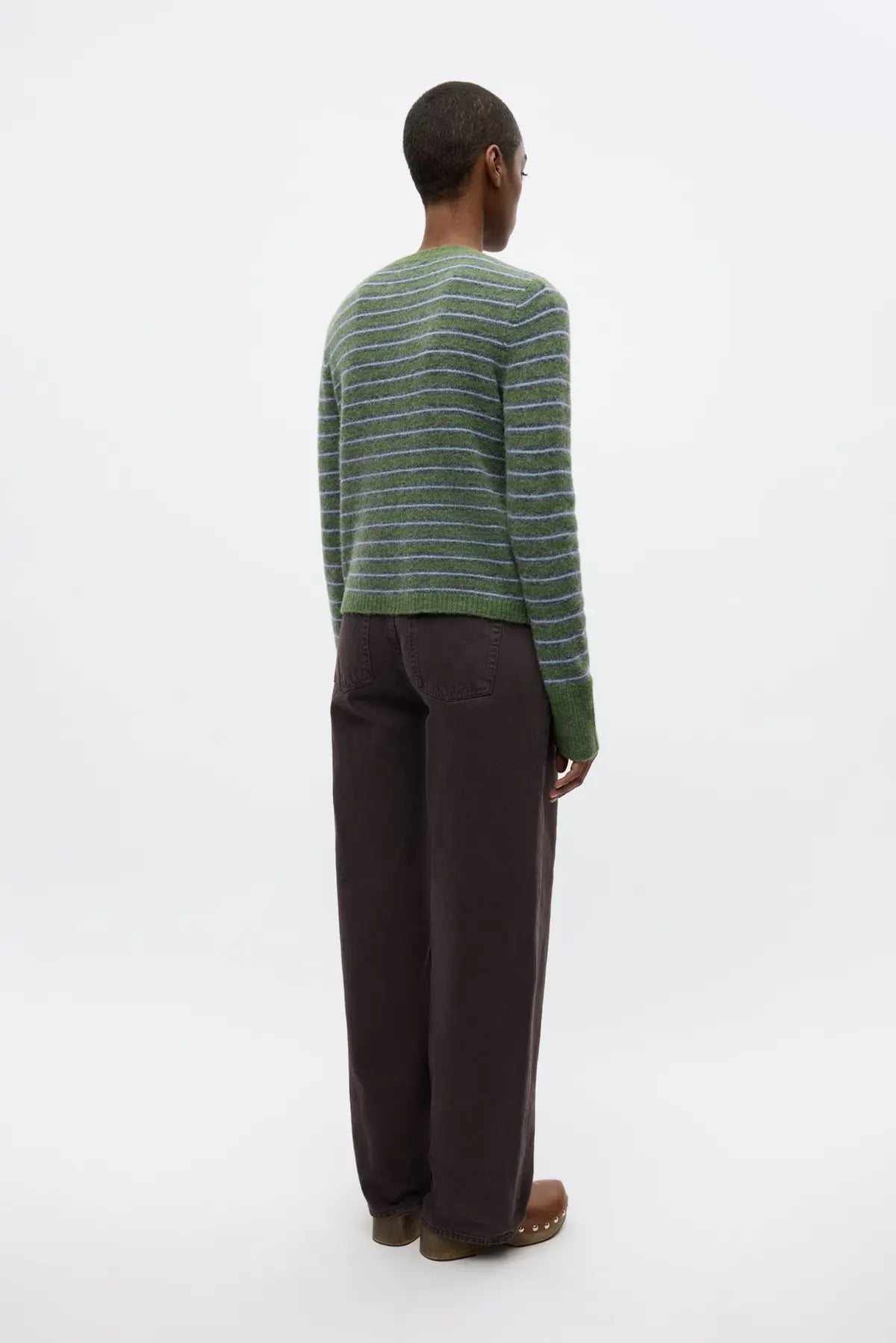 Enada Ls Cardigan St 7216 - Chive Stripe