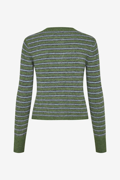 Enada Ls Cardigan St 7216 - Chive Stripe