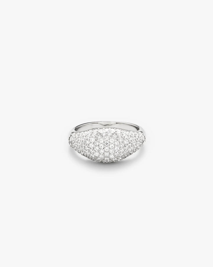 Dome Pave Ring - Sølv