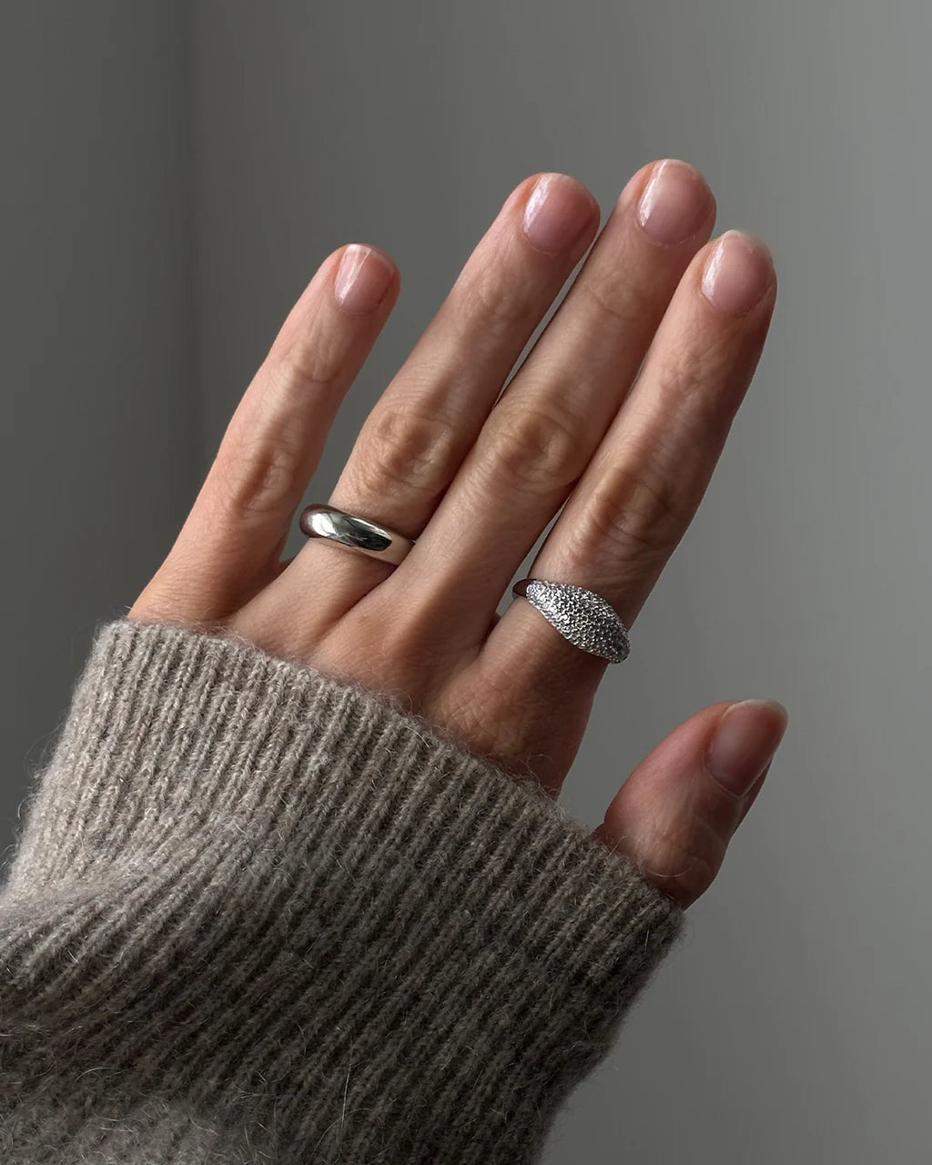 Dome Pave Ring - Sølv