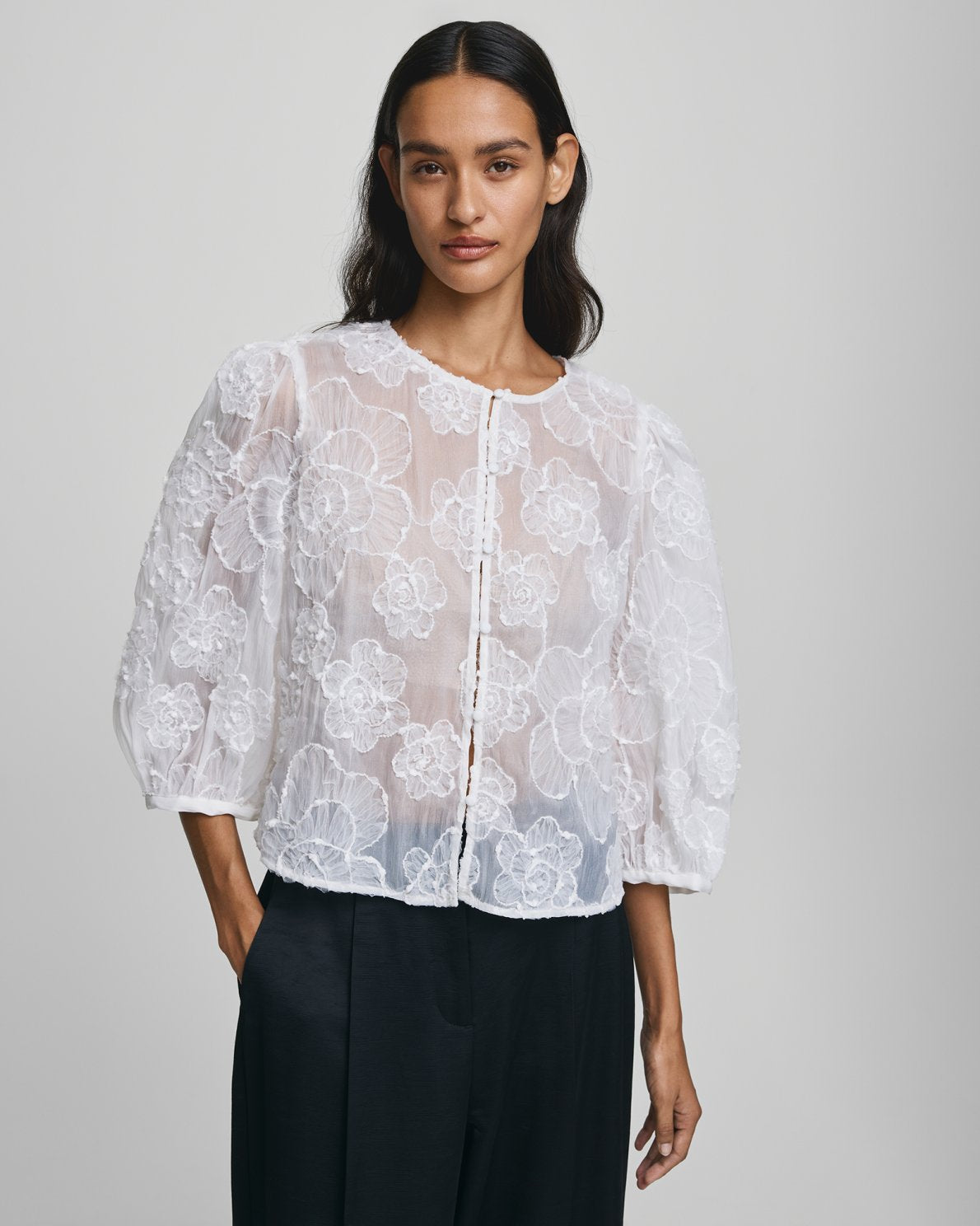 MSCHIsmene 3/4 Shirt EMB
- Bright White