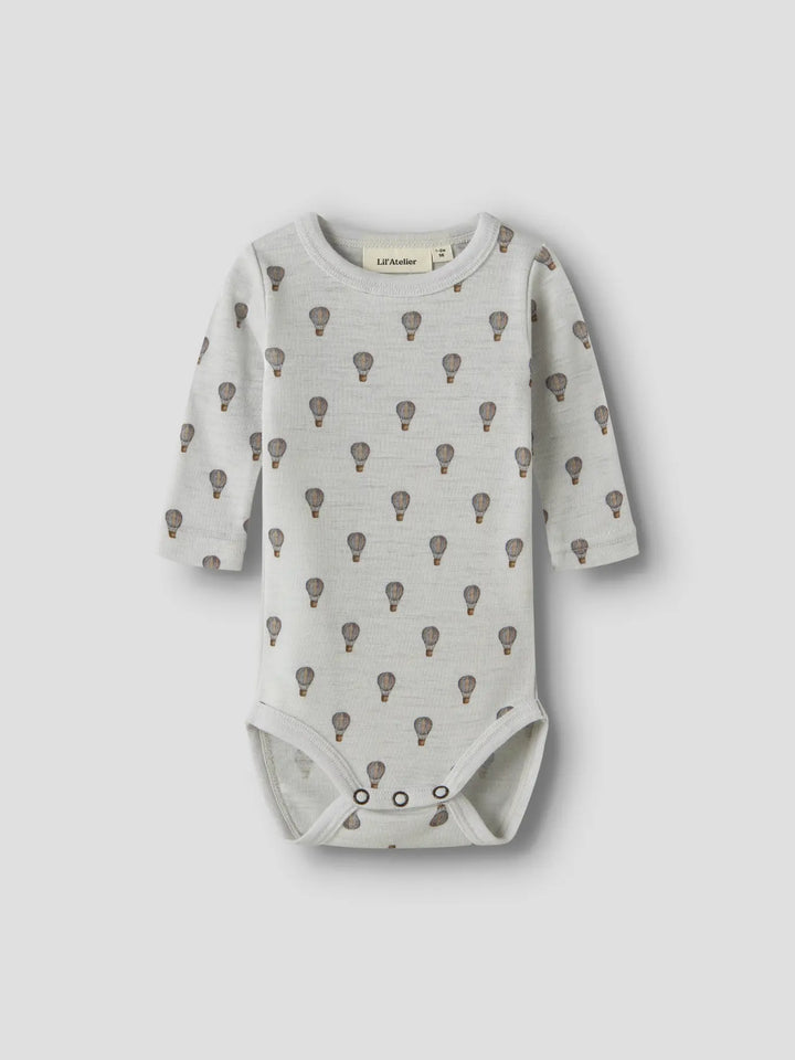 Nbmnoel Nor Wool Ls Slim Body Lil - Oyster Mushroom Airbaloon