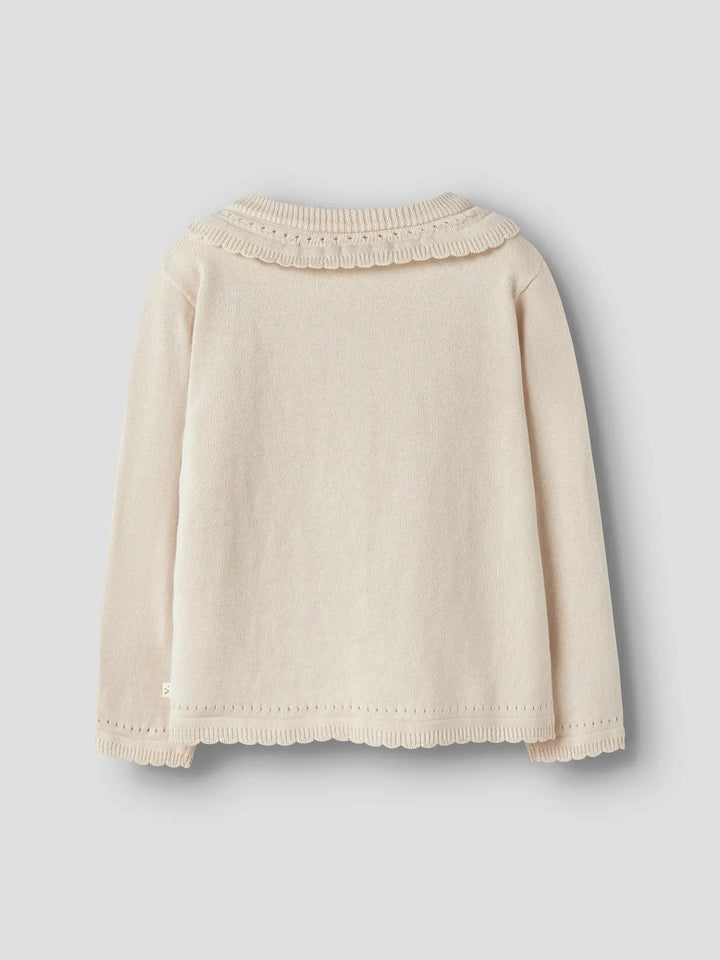 Nmfhao Ls Knit Card Lil - Coconut Milk