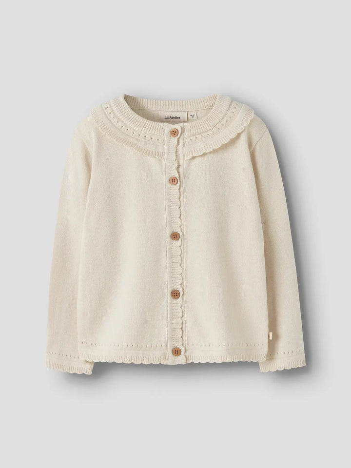 Nmfhao Ls Knit Card Lil - Coconut Milk