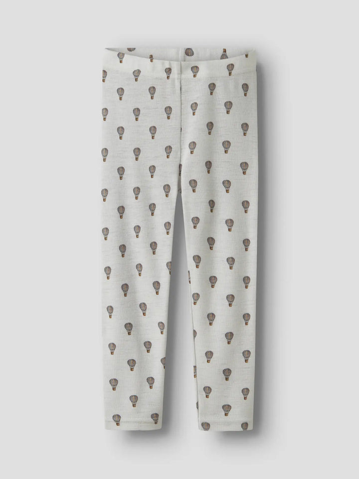 Nmmnoel Nor Wool Slim Legging Lil - Oyster Mushroom Air Balloon