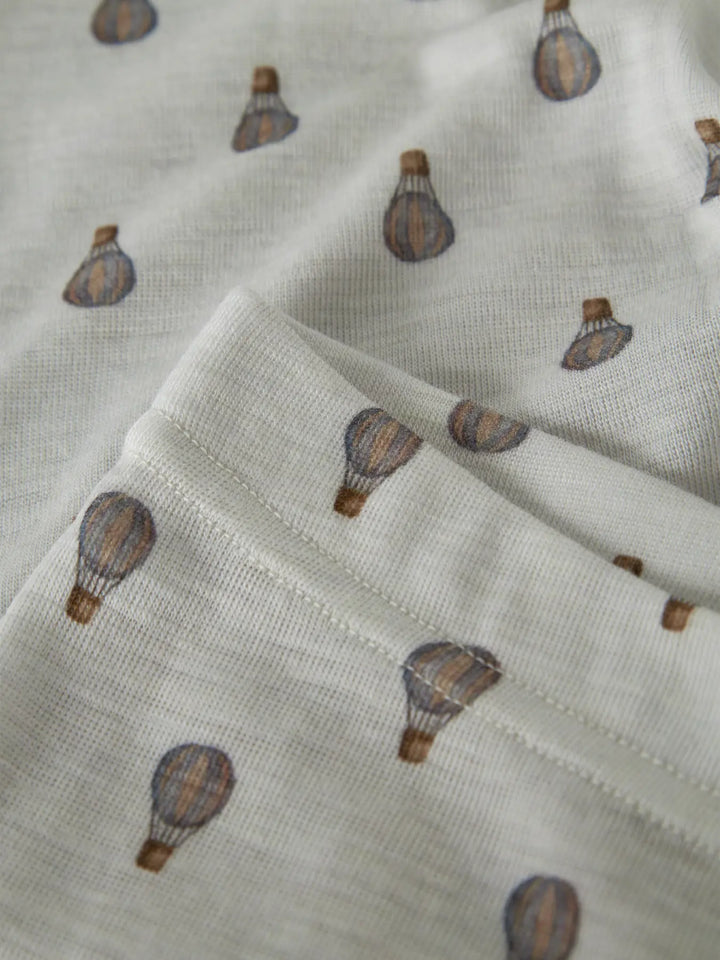 Nmmnoel Nor Wool Slim Legging Lil - Oyster Mushroom Air Balloon