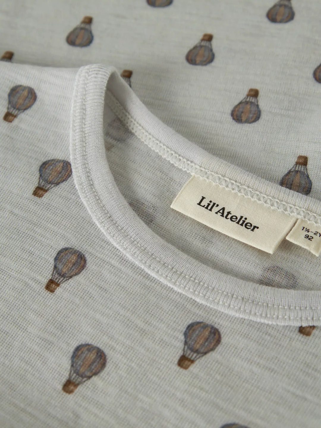 Nmmnoel Nor Wool Ls Slim Top Lil - Oyster Mushroom