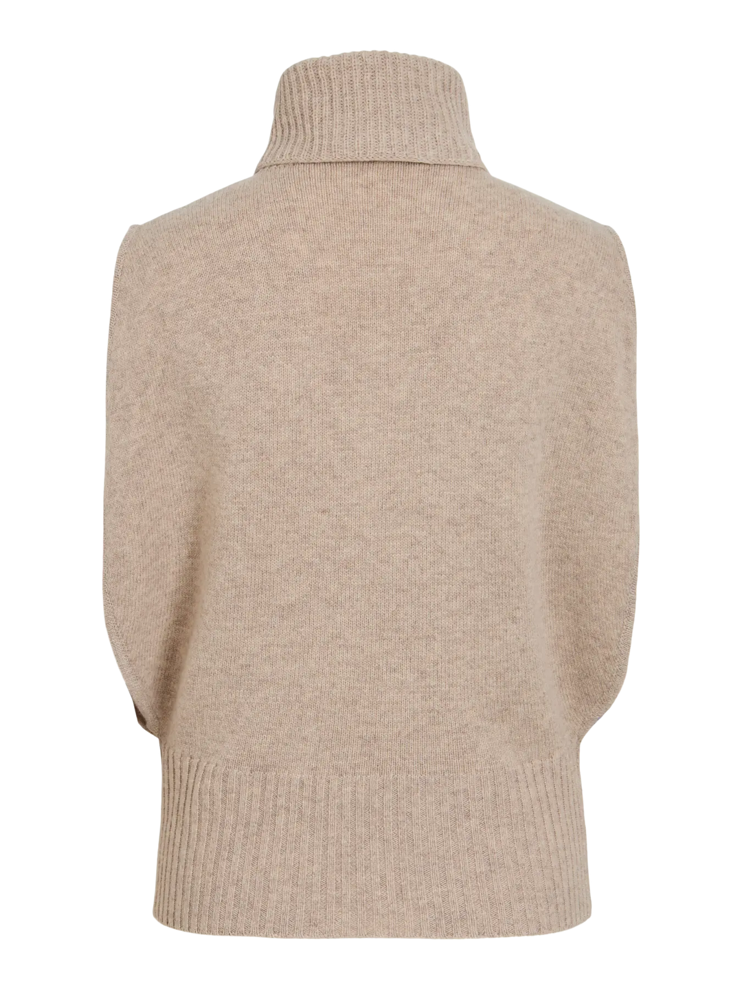 Roucleo Roll Neck Knit Vest/Pf - Pelican