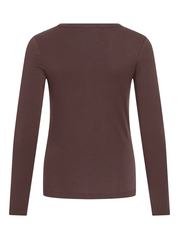 Roumaple L/S O-Neck Tee/2 - Seal Brown