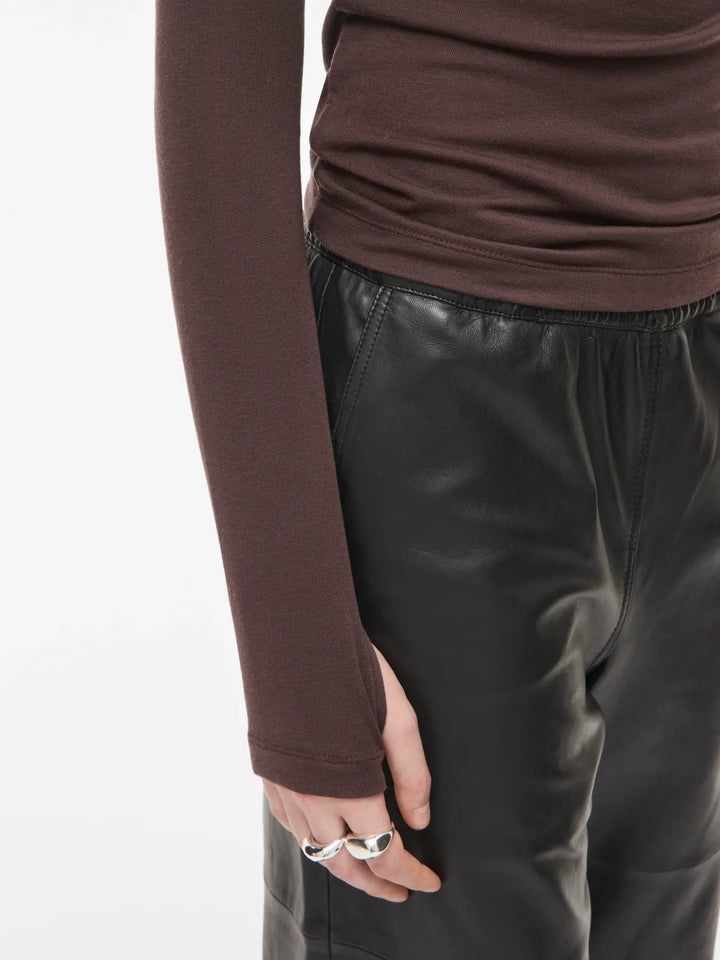 Roumaple L/S O-Neck Tee/2 - Seal Brown