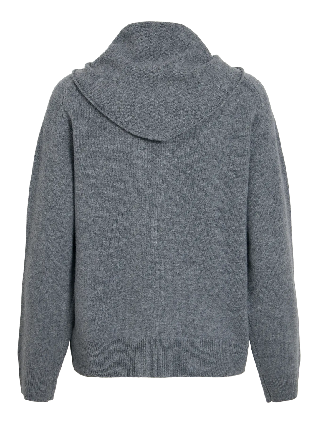 Roukate L/S V-Neck Knit/1 - Dark Grey Melange