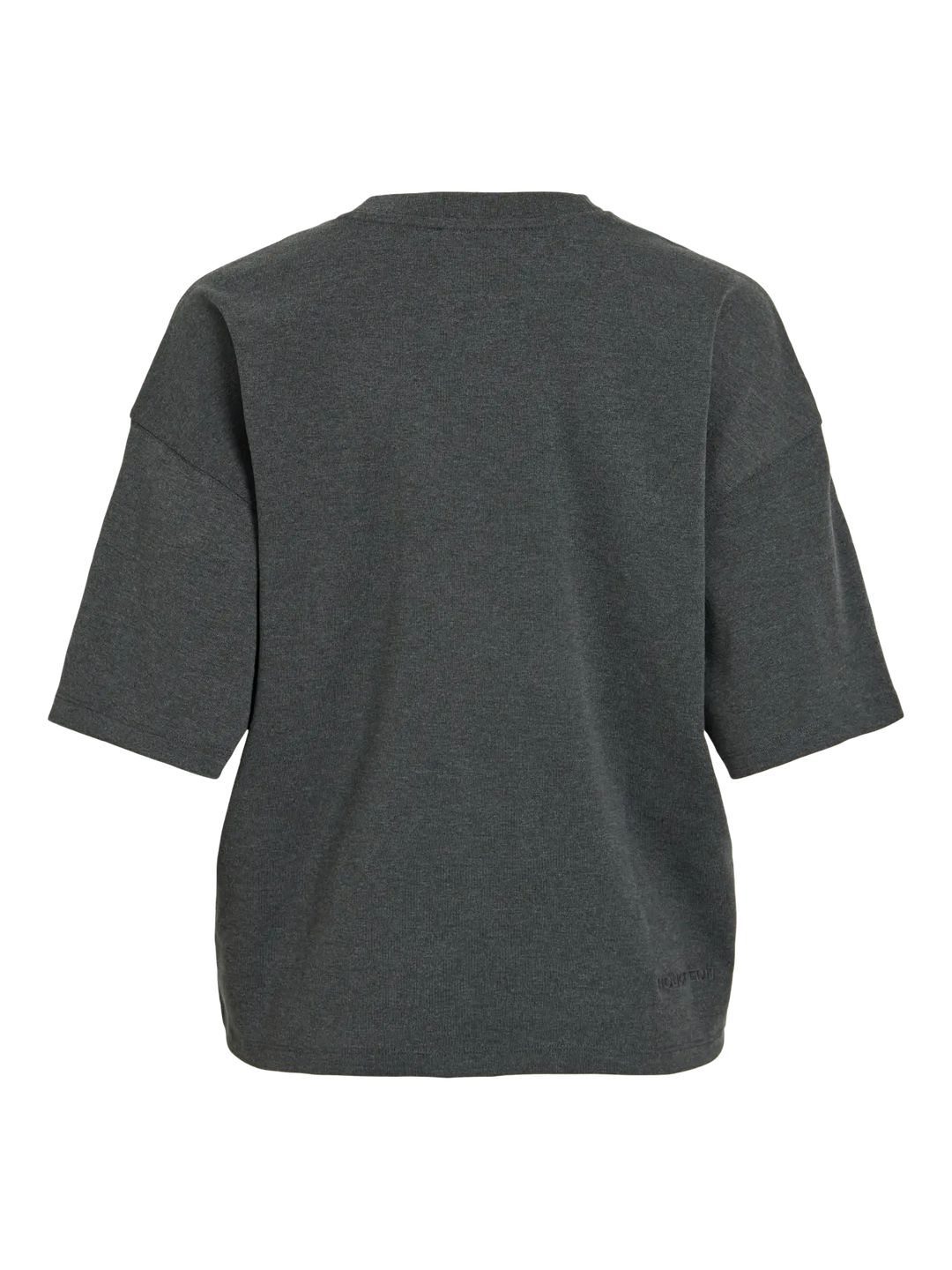 Rounanna Mia Oversized 2/4 O-Neck Tee - Dark Grey Melange