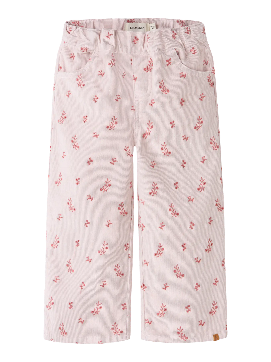 Nmfnelly Cord Wide Pant 1145-Hc Lil - Hushed Violet Flower Emb