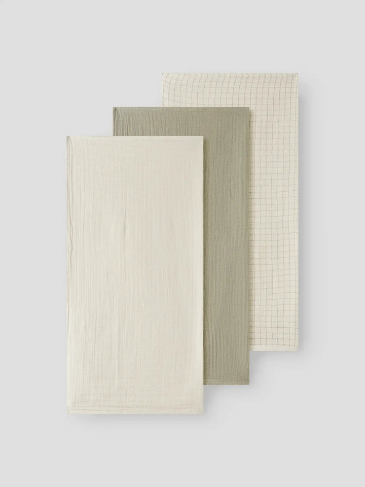 Nbnisley 3Pack Nappies Lil - Moss Gray Turtledove/Moss Gray
