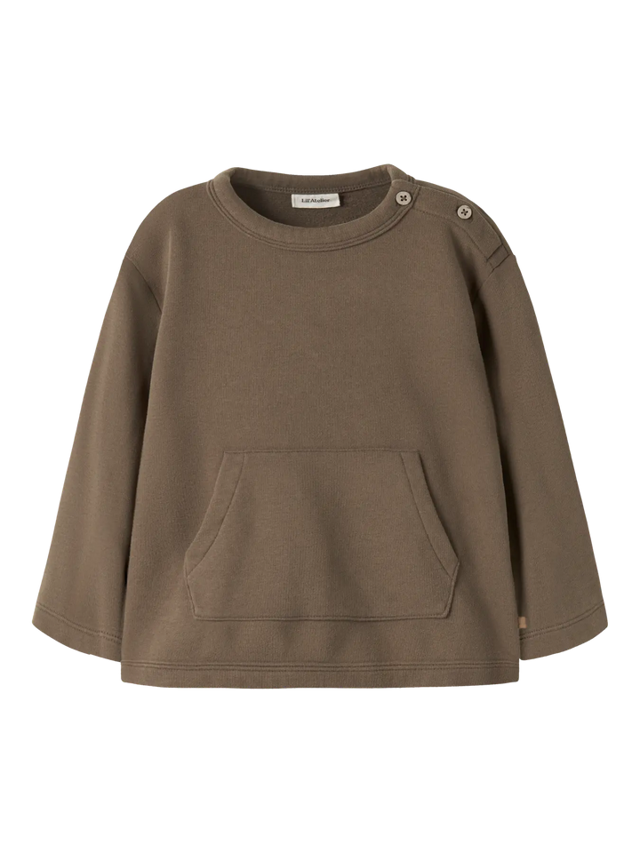 Nmmilondon Rea Ls Loose Sweat Bru Lil - Teak