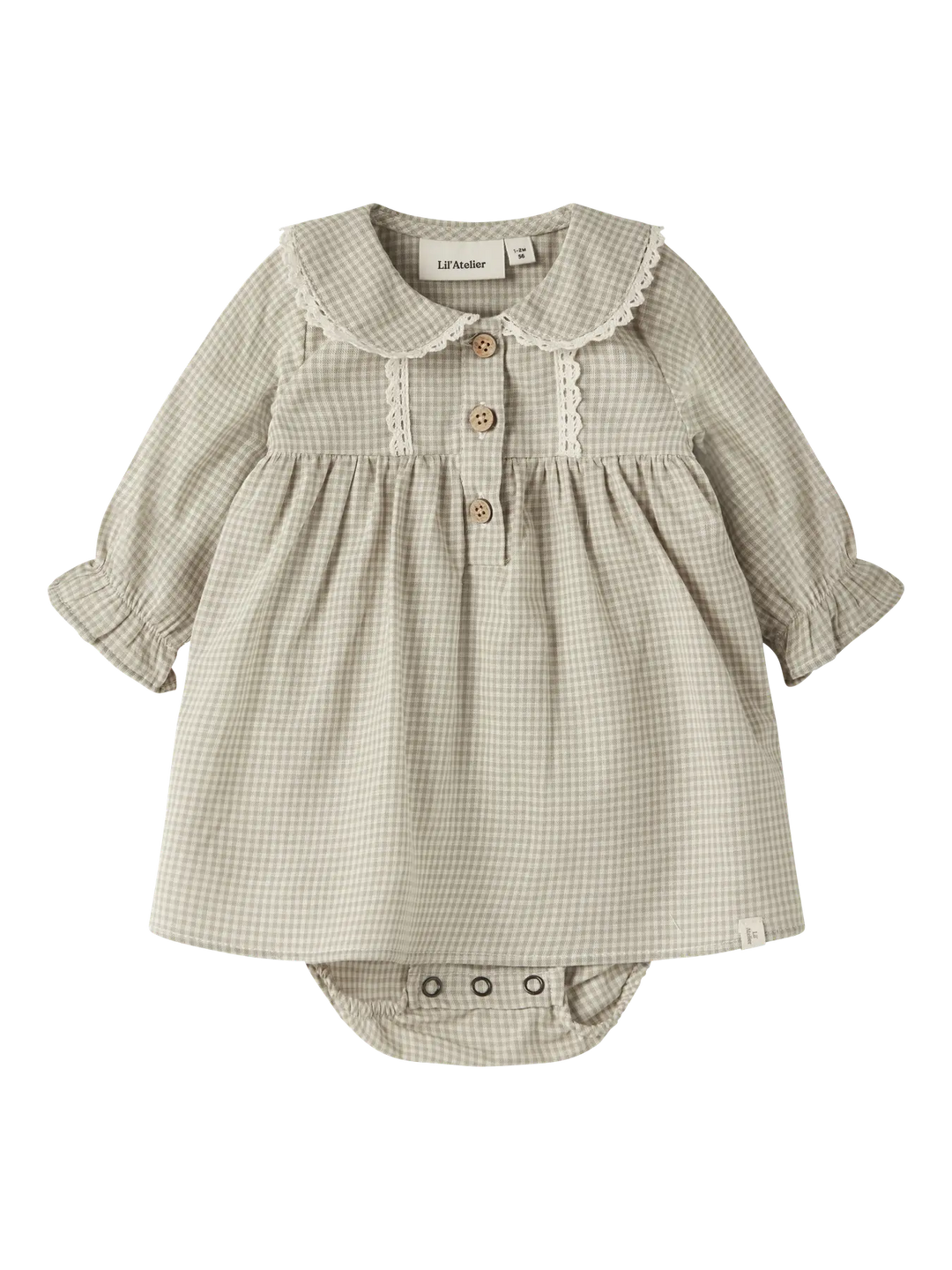 Nbfoleno Ls Loose Body Dress Lil - Moss Gray