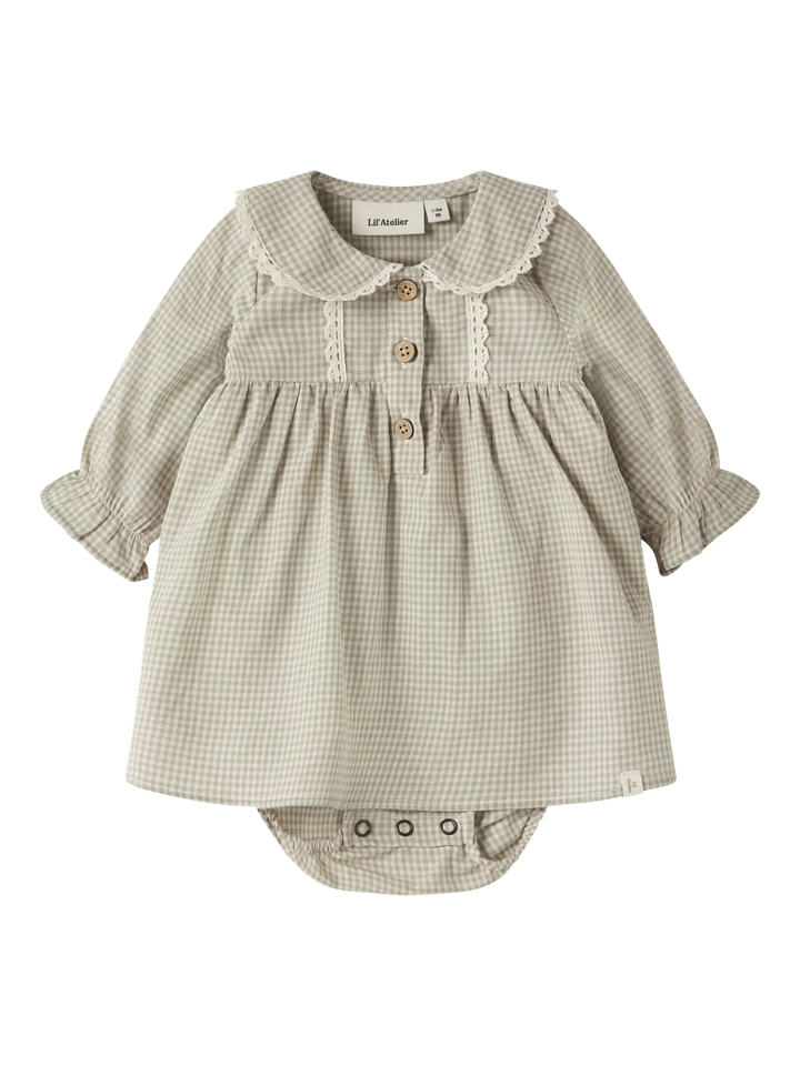 Nbfoleno Ls Loose Body Dress Lil - Moss Gray
